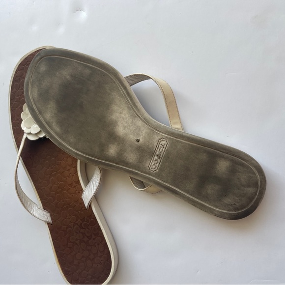 Coach White Lindy Patent Leather Sandals - Picture 3 of 4